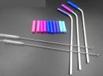 Tooth Protection Flexible Silicone Tubing Food Grade Stainless Steel Straw Head