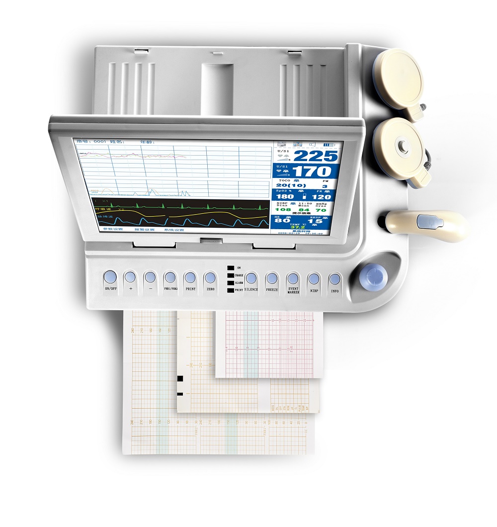 ctg machine maternal and fetal doppler monitor for TOCO,FHR,FM DM002
