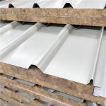 960mm 5.8 meters silver color rock wool sandwich roof panel with 0.476mm