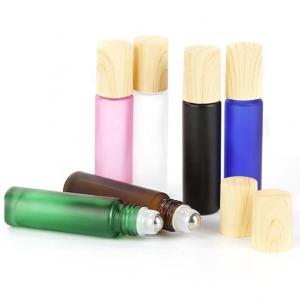 Quality Green Pink Glass Rollerball Perfume Bottles 3ml Refillable Perfume Roller wholesale