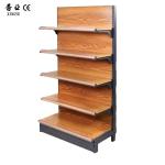 Metal Wood Grain Shelves Heavy Duty 1-7 Layers For Retail Store