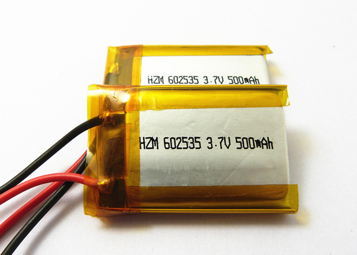 Notebook Tablet 3.7 V 500mah Lipo Battery , Lithium Ion Polymer Rechargeable Battery 602535