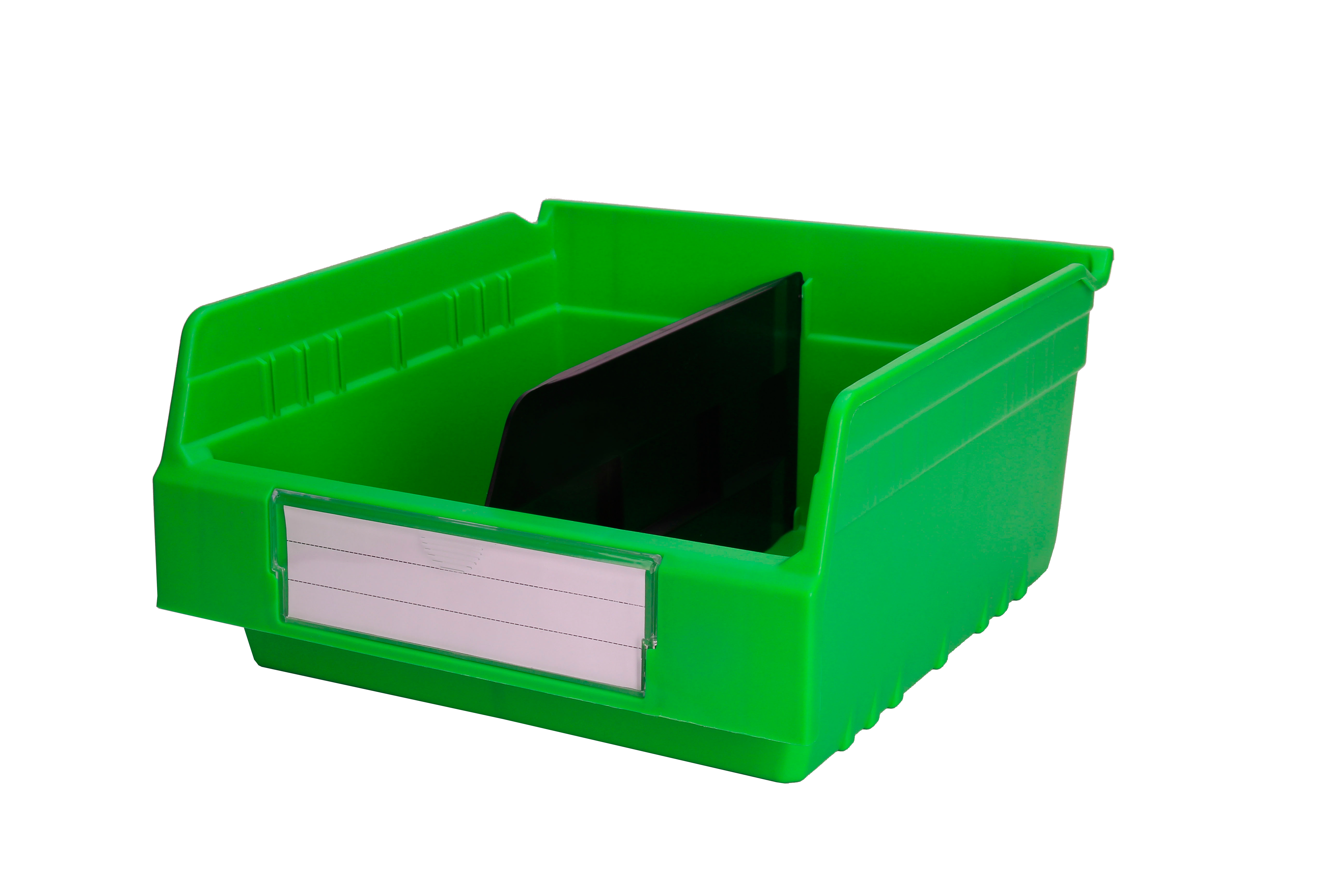 PP Semi-Open Front Organizer Bin for Rack System Stackable Small Parts Shelf Bins