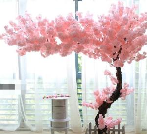 Quality Fiberglass Artificial Cherry Blossom Trees UV Stabilized 140cm Height Waterproof wholesale