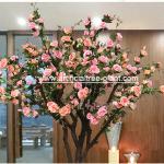 Contom Interior Artificial Rose Flower Tree For Wedding Home Decoration