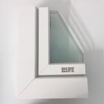 GKBM 72 UPVC Extrusion Profiles Casement Window Three Seal