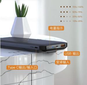 Quality Fast charge 10W Output 10,000mah Qi Wireless charger Power bank with holder wholesale