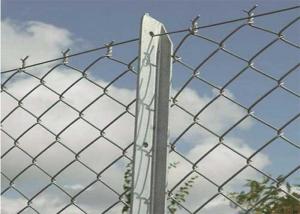 China Galvanized 4mm Diamond Chain Link Fencing 60*60mm Mesh on sale