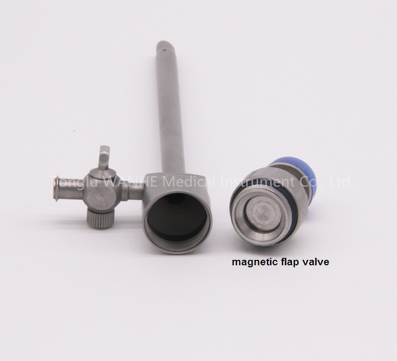Laparoscopic Instrument Reusable Magnetic Flap Valve Trocar