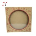 12inch Recyclable Kraft Paper pizza packing box With transparent Window