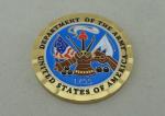 Brass Die Stamped Custom Military Coins Hard Enamel And Diamond