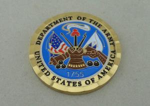 Quality Brass Die Stamped Custom Military Coins Hard Enamel And Diamond wholesale
