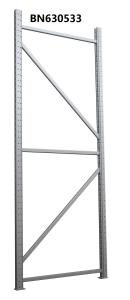 Quality Super Wide Steel Freestanding Shelving Unit , 36 * 96 Inch Pallet Rack Upright Frame wholesale