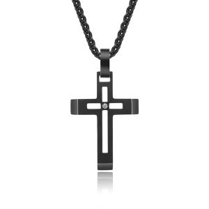 Quality Hot selling custom men pendant necklace cross pendant stainless steel wholesale