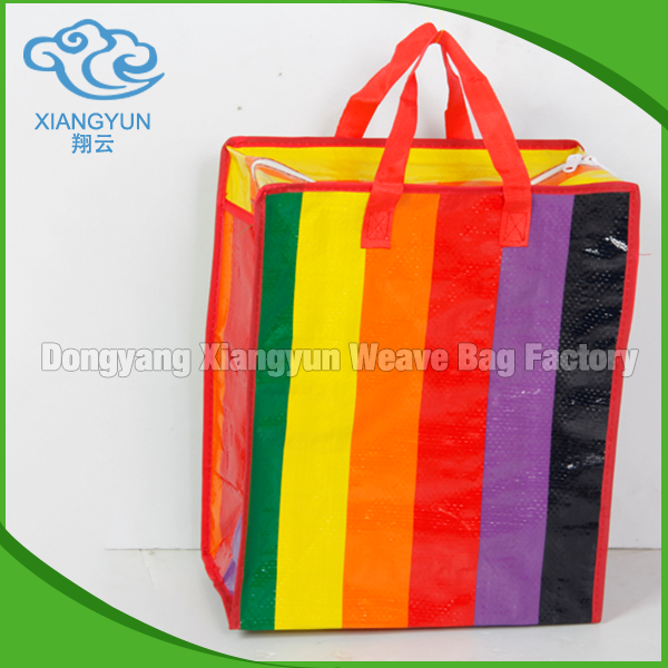 PP Material Structure Zip Shopping Bags With Customized Size Printing Design
