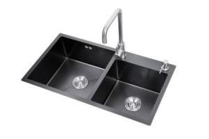 Quality Undermount Kitchen Sinks Black Rose Double Bowl Stainless Steel Sink wholesale