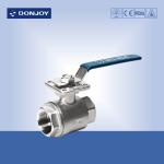 FDA / ISO SS304 Two Peice Ball valve With Female Thread Connection