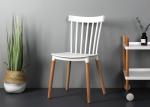 Tavern Wooden Leg Plastic Chair Gray Stackable Dining Room Chairs