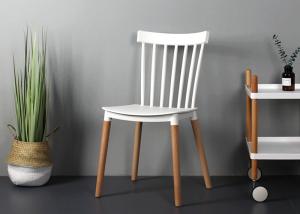 Quality Tavern Wooden Leg Plastic Chair Gray Stackable Dining Room Chairs wholesale