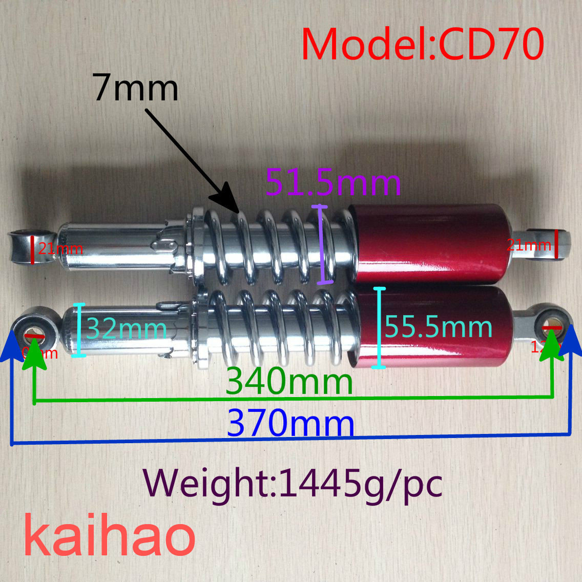 Popular Indonesia Gas Bag hydraulic damper with 310mm central distance