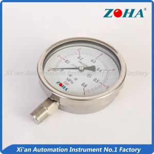 Quality SS Double Scale Pressure Gauge / SUS304 Bottom Hydraulic Pressure Gauge wholesale