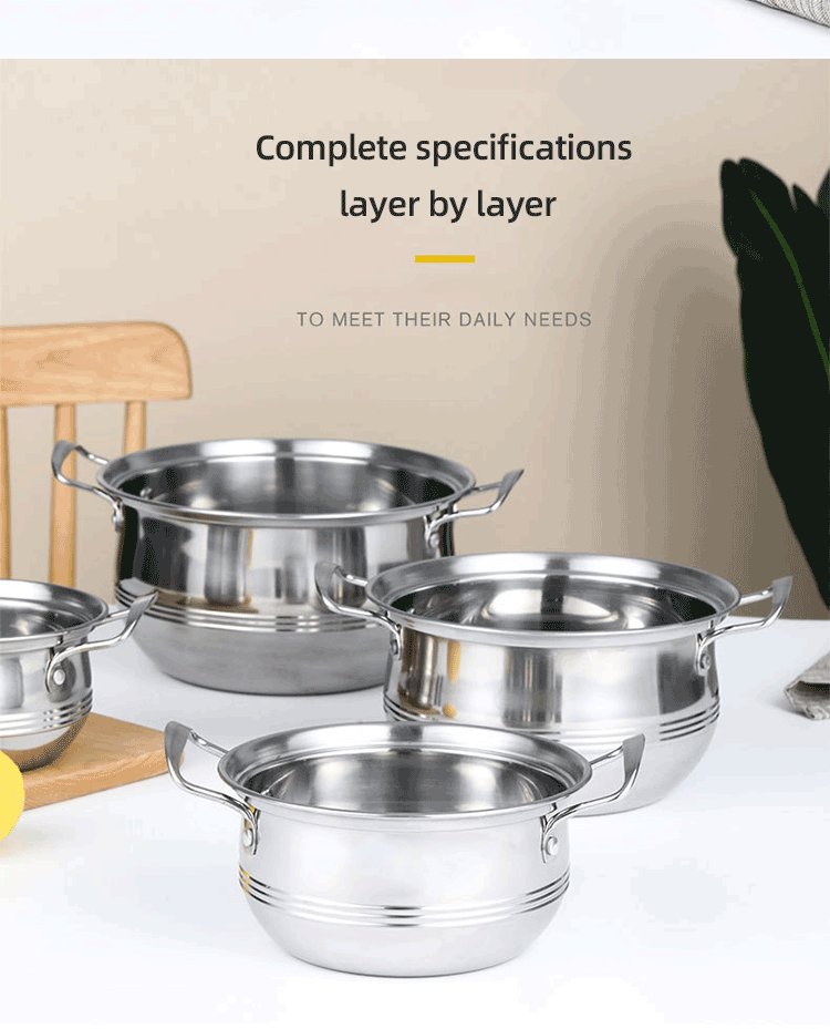 Amazon Top Seller Kitchen Cooking Cookware Multipurpose Colorful Stainless Steel Cookware Sets