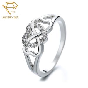 Quality AAA CZ Stone Heart Shape 925 Engagement Ring Lead Free wholesale