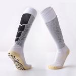 Fabric Soccer Grip Socks Soft Polyester fabric black football grip socks