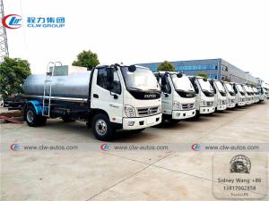 Quality Foton 5000L SS 304 2B Water Bowser Truck For Drinking Water Transport wholesale