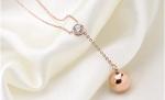 Fashion Jewelry Necklace Stainless Steel Rose Gold Diamond Necklace