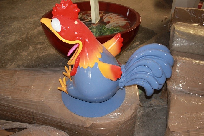 animal statue mascot rooster statue or cartoon dog in garden/ plaza/ shopping mall for attraction