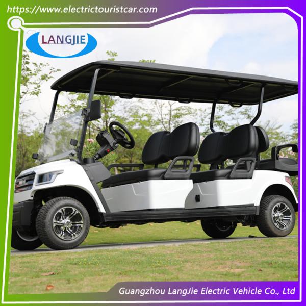 Lead Acid Dry Battery Powered Club Golf Carts White Electric Car Golf Cart 6