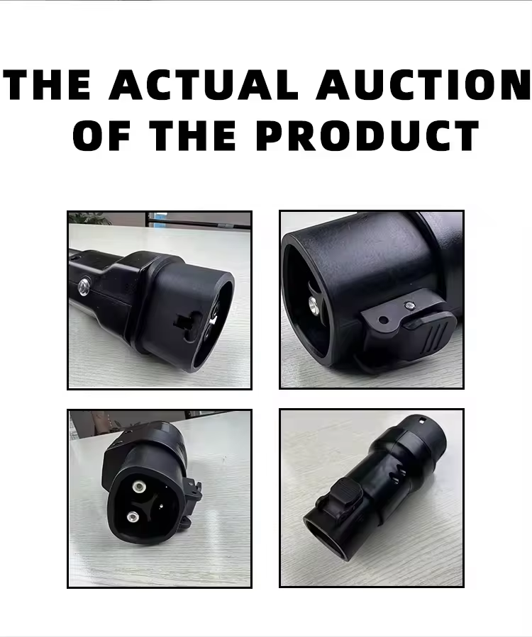 Black NACS to Type2 7kw 32A Portable Car Ev Charger Connector Adapter for Electrical Cars Boost Your Charging Experience
