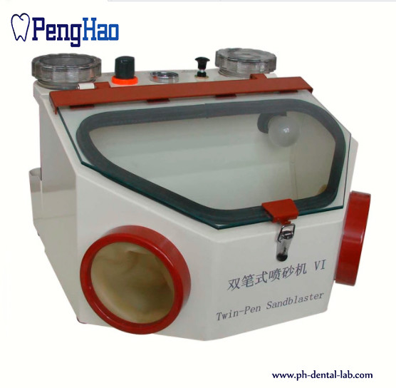 4KG/CM Pressure Dental Laboratory Instruments Fine Blasting Unit With Two Pencil