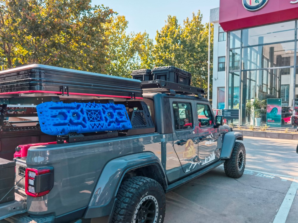 Strong and Aluminum Alloy Perimeter Guard for Jeep Wrangler JL JK Roof Rack Tray Platform Luggage Bracket