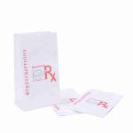Custom White Pill Medicine Paper Prescription Bags Kraft SOS Bags For Hospital