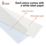 Writable Magnetic Label Holder White Clear PVC Label Holder Pocket