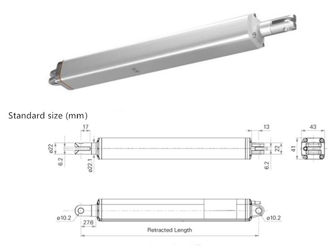 Tubular Electric DC Actuators with Hall Sensor for Vents and Windows Open