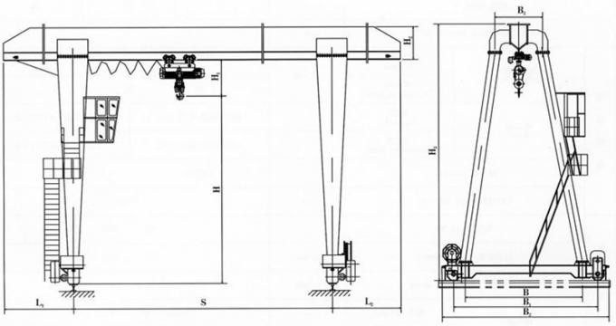 Single Girder 10T Gantry Crane