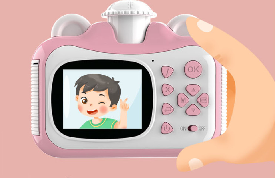 1080P HD Digital Portable Kids' Camera With Thermal Print With 1200mAh Battery