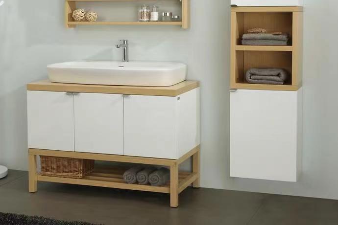 Apartment Vanity Combo Modern Melamine Rectangle Bath Cabinet 60 72 Inch Mirrored Cabinets