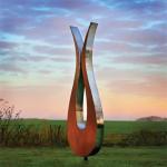 Tulip Shape Large Outdoor Sculpture Corten Steel garden ornaments
