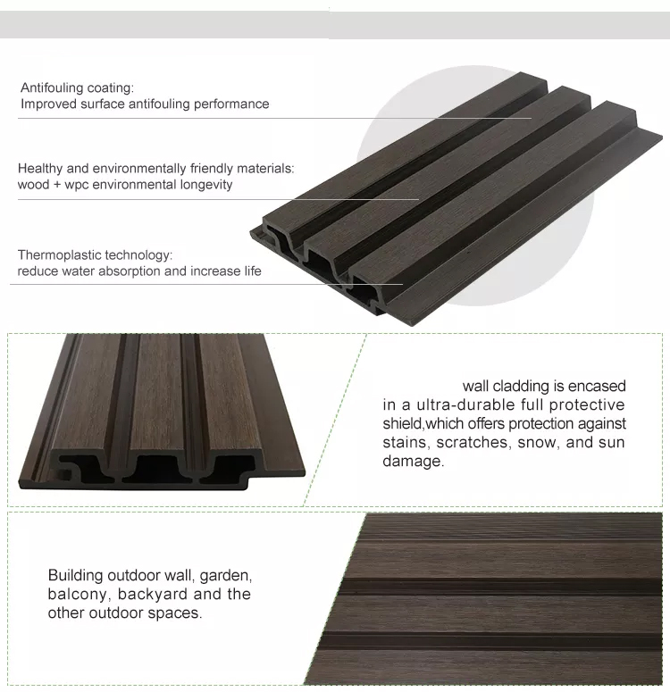 High Class Decorative PWC Wall Panel Interior WPC Wall Cladding in Customized Colors
