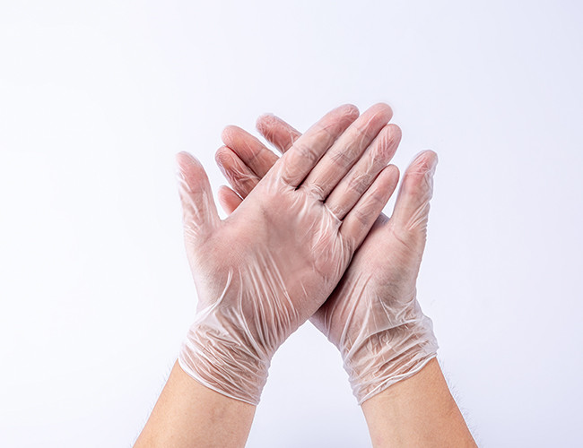 S M L XL Powder Free Disposable Vinyl Gloves Medical Examination Non Sterile