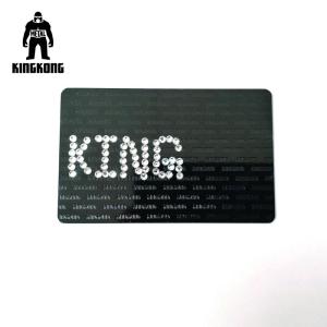 Quality Customized Metallic Print Business Cards , Silver / Black Metal Etched Business Cards wholesale