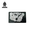 Customized Metallic Print Business Cards , Silver / Black Metal Etched Business