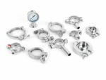 Heavy Duty Stainless Steel Pipe Clamps Middle Type Single Pin Sanitary