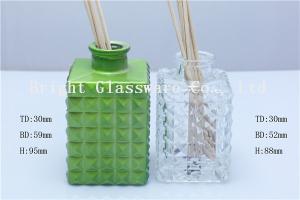 Quality Square Empty Reed Diffuser Glass Bottle, glass bottle sale wholesale