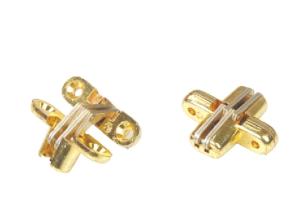 Quality Golden Finished Concealed Door Hinges 180 Degree Opening Angle Wear Resistance wholesale