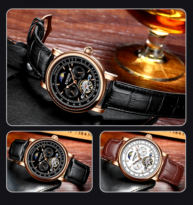 Brand KINYUED Business men watches automatic watch custom logo water resistant watch